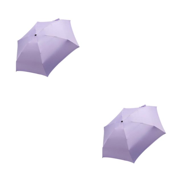 Decodeary Stay Dry In Style Rainproof Umbrellas With Breathable Fabric For Fashionable purple 2Set