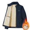 thumbnail image 2 of LOVZFMLL Jackets for Men's Padded Thickened Shaker Fleece Collar Fall And Winter Jacket Coat, 2 of 9
