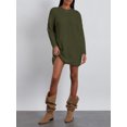 thumbnail image 4 of Faithtur Pull Tricoté Automne Hiver pour Femmes Couleur Unie Manches Longues Col Rond Long Tricoté, 4 of 9