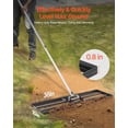 thumbnail image 2 of VEVOR 10x36in Lawn Leveling Rake Heavy Duty 83.9in Adjustable Handle for Yard & Garden, 2 of 9