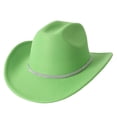 thumbnail image 4 of Men's And Women's Woolen Hats Western Cowboy Top Hat Three Of Rhinestones, 4 of 4