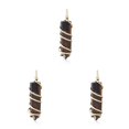 thumbnail image 2 of yingyy Wire Wrapped Charm Hanging Pendant Colorful Exquisite Crystal Crafting Necklace Keychains Earrings Accessories Brown 3Set, 2 of 6