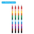 thumbnail image 3 of Uxcell Stacking Crayons, 8 Pack 12 Colors Stackable Buildable Square Drawing Crayons, 3 of 6