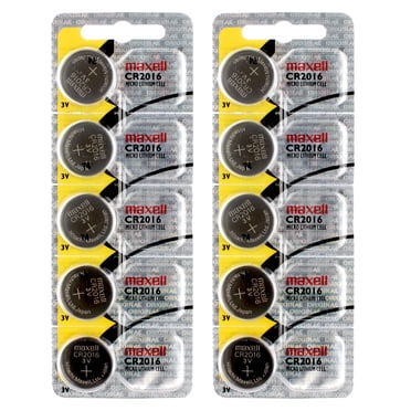 10 x Maxell CR2016 Batteries, Lithium Battery 2016