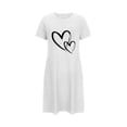 thumbnail image 4 of Tnhcen Robe de Nuit Courte à Imprimé Cœur pour Femme Grande Taille– Col Rond Manches Courtes P-2TG pour Tenue d'Intérieur Tendance et Confort Quotidien, 4 of 4