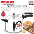 thumbnail image 2 of Miss Mary Aluminium Pressure Cooker 4 Liters, Inner Lid Cooker, Silver (MM40) | For 4 To 6 Persons, 2 of 4