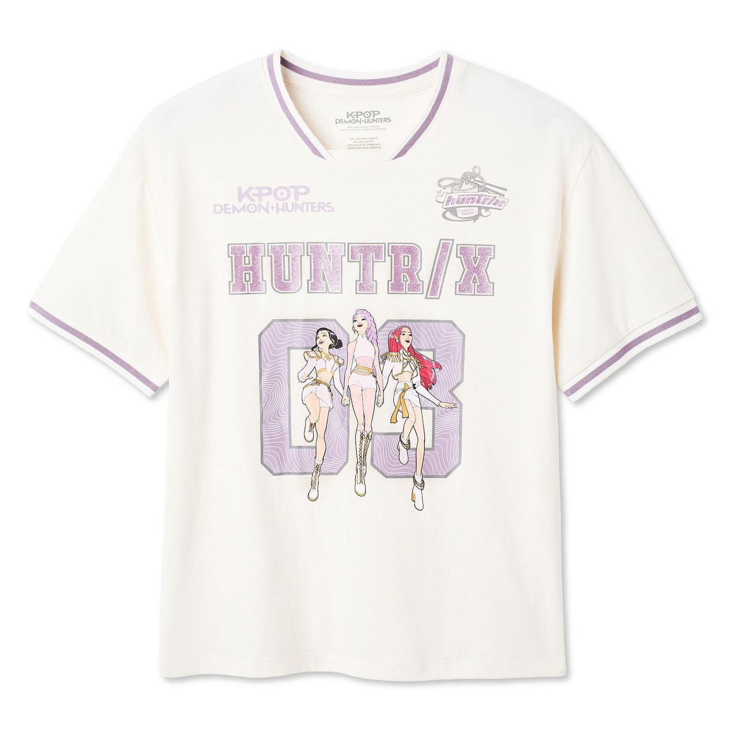 Kpop Demon Hunters Girls' Huntrix Varsity T-Shirt