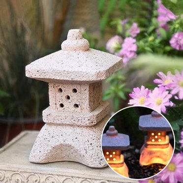 tumgatte Outdoor Pagoda Garden Statue, Solar Statue Garden Decoration, Outdoor Garden Lantern, Led Garden Lights With Simulated Pagoda Clearance