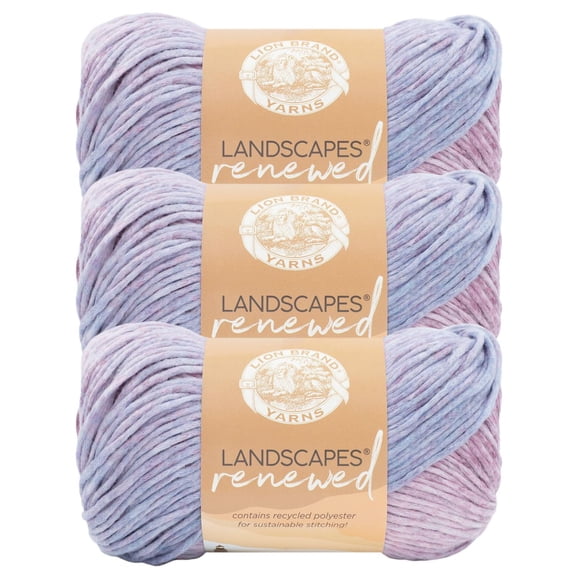 Lion Brand Landscapes Renewed Yarn #4 Medium/Worsted Recycled Yarn 150g/212m 3-Pack