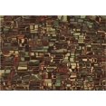 thumbnail image 1 of Ahgly Company Tapis d'Intérieur Rectangulaire Transitionnel Rouge Nuit Lavable à la Machine, 2 Pieds x 4 Pieds, 1 of 7