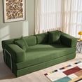 thumbnail image 1 of YINIX 78.6"  Sofa Couch with Two Pillows,  Comfy Modular Convertable Sofa Bed for Living Room, Green, 1 of 9