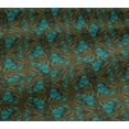 thumbnail image 5 of oneOone Viscose Jersey Fabric Leaves & Floral Block Decor Fabric Printed BTY 60 Inch Wide, 5 of 5