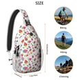 thumbnail image 2 of Sac à Bandoulière Polyvalent à Imprimé de Fraises Rouges Mignonnes pour Voyage et Plein Air, Sac à Bandoulière Léger et Stylé avec Rangement à Étages pour Essentiels, 2 of 6