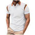 thumbnail image 2 of QIPOPIQ Mens Polo Shirts Textured Knit V-Neck Summer Shirts Clearance, 2 of 8