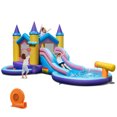 thumbnail image 1 of Costway 6 in 1 Kids Inflatable Water Slide Blower with Slide Splash Pool with 680W Blower, 1 of 10