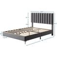 thumbnail image 2 of Full Adjustable Headboard and Wooden Slats Support, Upholstered Bed Frame with 4 Storage Drawers, No Box Spring Needed, Easy to Assemble, Bedroom, Grey, 2 of 7