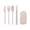 Beige, variant on Portable Cutlery Set With Detachable Knives Spoons Forks Chopsticks And Student Gifts