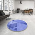 thumbnail image 4 of Ahgly Company Tapis d'Intérieur Rectangulaire Transitionnel Lavable à la Machine, Ruban Bleu Bleu, 2 Pieds x 5 Pieds, 4 of 7