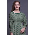 thumbnail image 5 of Bimba Robe Longue Décontractée à Volants pour Femmes, Géométrique, Imprimée, Taille Smockée - Petit, 5 of 5