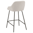 thumbnail image 4 of Bouclair Cream Fabric and Metal Counter Stool, 4 of 10