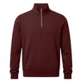 thumbnail image 4 of Migroa Essential Men's Quarter-Zip Sweatshirt -Solid Colour Stand-Up Collar Design, Multiple Colour Options, Premium Casual Wear Under $20, Wine S, 4 of 4