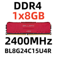 thumbnail image 1 of CrucialBallistix DDR4 8 Go RAM Mémoire de Bureau Gradateur pour PC, 2400 MHz,BL8G24C15U4R, 1 of 4