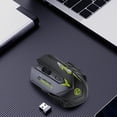 thumbnail image 1 of Wireless Bluetooth Mouse, Xinsrenus 2.4G Dual Mode Connection 6-Key Type C Fast Charging, 3600DPI Adjustable Office Gaming Mouse for Laptop Computer, Black, 1 of 7