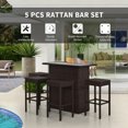 thumbnail image 4 of Outsunny 5pcs Rattan bar Set, 4 of 10