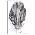 thumbnail image 2 of Aggressive Gray Dog Watercolor - Animal Canvas Wall Art, 2 of 3