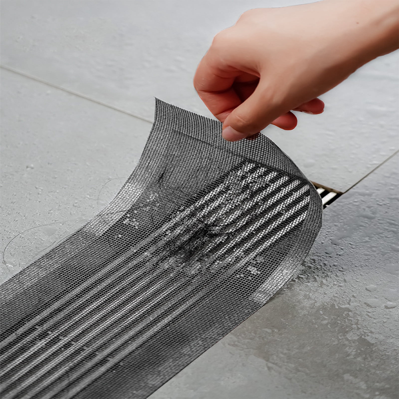 Birdeem Self-Adhesive Floor Stickers,Roll Mounted Drainage Hair Extensions, Disposable Shower Floor Stickers