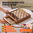 thumbnail image 3 of VEVOR Solid Wood Chess Set, 15 inch  2-IN-1 Chess Checkers Game Set, Chess Board Games, 3 of 9