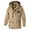 Khaki, variant on Cameland Men's Winter Jacket Thick Thermal Cotton Warm Fleece Lined Coat Trucker Hooded Work Cargo Jackets for Men