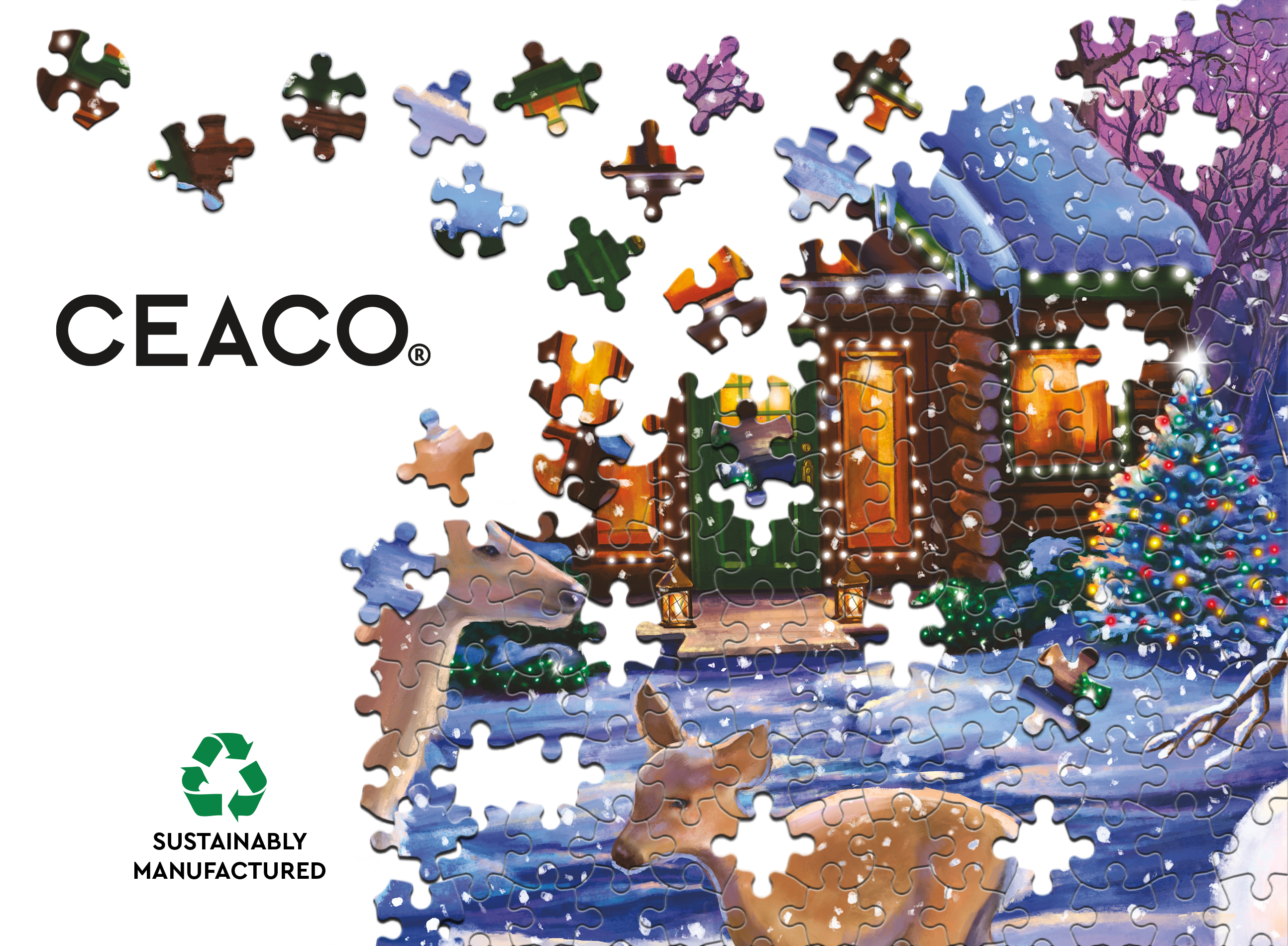 Puzzle en pièces s’emboîtant Ceaco Holiday Wonderland de 750 pièces pour adultes à partir de 14 ans