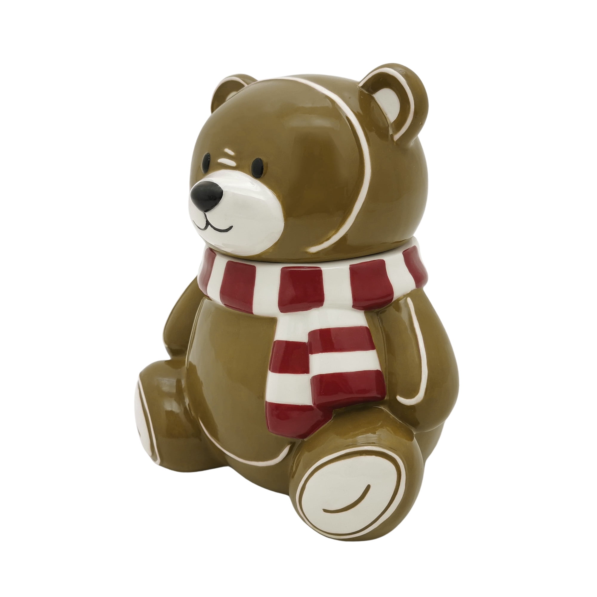Holiday Time Cranberry Spice Kids Collection jarre à biscuits en terre cuite en forme d'ours