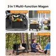 thumbnail image 2 of 3 in 1 Collapsible Wagon Converts to Bench 220 lbs Foldable Wagon Cart with Wheels 120L Utility Wagon for Beach Garden Camping Sport Black, 2 of 7