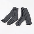 thumbnail image 4 of Jsaierl Womens Cable Knitted High Boot Socks Solid Color Extra Long Socks Winter Over Knee Stockings Leg Warmers, 4 of 5