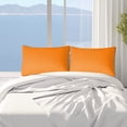 thumbnail image 4 of Hotel Grade Down Core Pillow for Back Stomach Sleepers, Soft Supportive Bed Pillow with Quilted Design, Medium Support Neck Pressure Relief Pillow in White Gray Green Orange Pink Khaki, 4 of 6