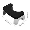 thumbnail image 3 of Black Foldable Toilet Step Stool Squatting Potty Footrest For Bathroom Non Slip Surface Stackable Design For Kids Adults 16.53 X 9.84 X 6.69 Inches, 3 of 8