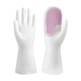 thumbnail image 2 of Reusable Dishwashing Gloves with Scrubber Palm | Rubber Kitchen Cleaning Gloves for Hand Protection | Household Wash Gloves for Utensils Pots Plates Cookware, 2 of 8