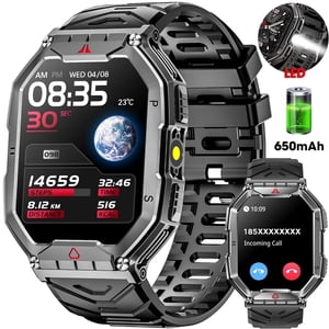 Rénovés Mingdaln C18 2,1 pouces AMOLED Hommes Militaires Smartwatch - imperméable