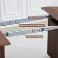 thumbnail image 4 of Weselon 78" Extendable Dining Table for 6-8, Modern Oval Kitchen Table with Roman Column Table Leg, Large Oval Solid Wood Table, Dining Room Table, Walnut, 4 of 9