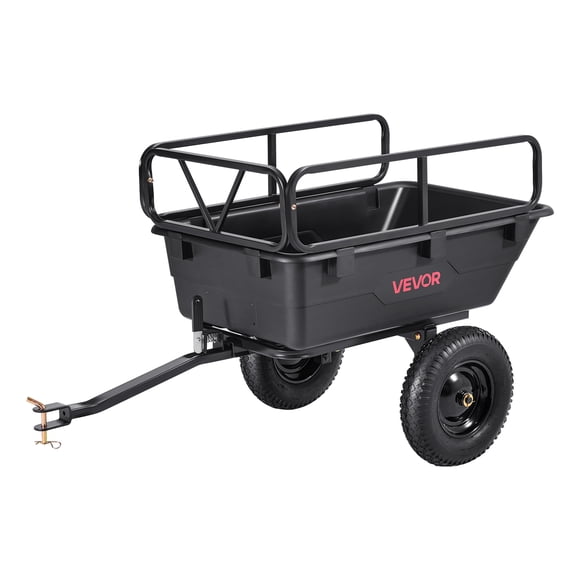 VEVOR Remorque-Benne 500 Lb 10 Pi3 Remorquage derrière Remorque de Jardin en Plastique pour VTT