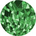 thumbnail image 1 of Ahgly Company Tapis Rond Lavable en Machine Intérieur Transitionnel Vert Émeraude Profond, 4 Pieds Rond, 1 of 7