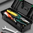 thumbnail image 4 of Storage Containers Storage Bag Organizer Small Tool Box 10-inch Plastic Tool Boxes With Handle Removable Tray With Double Lock Secured Toolbox For Home, 4 of 9