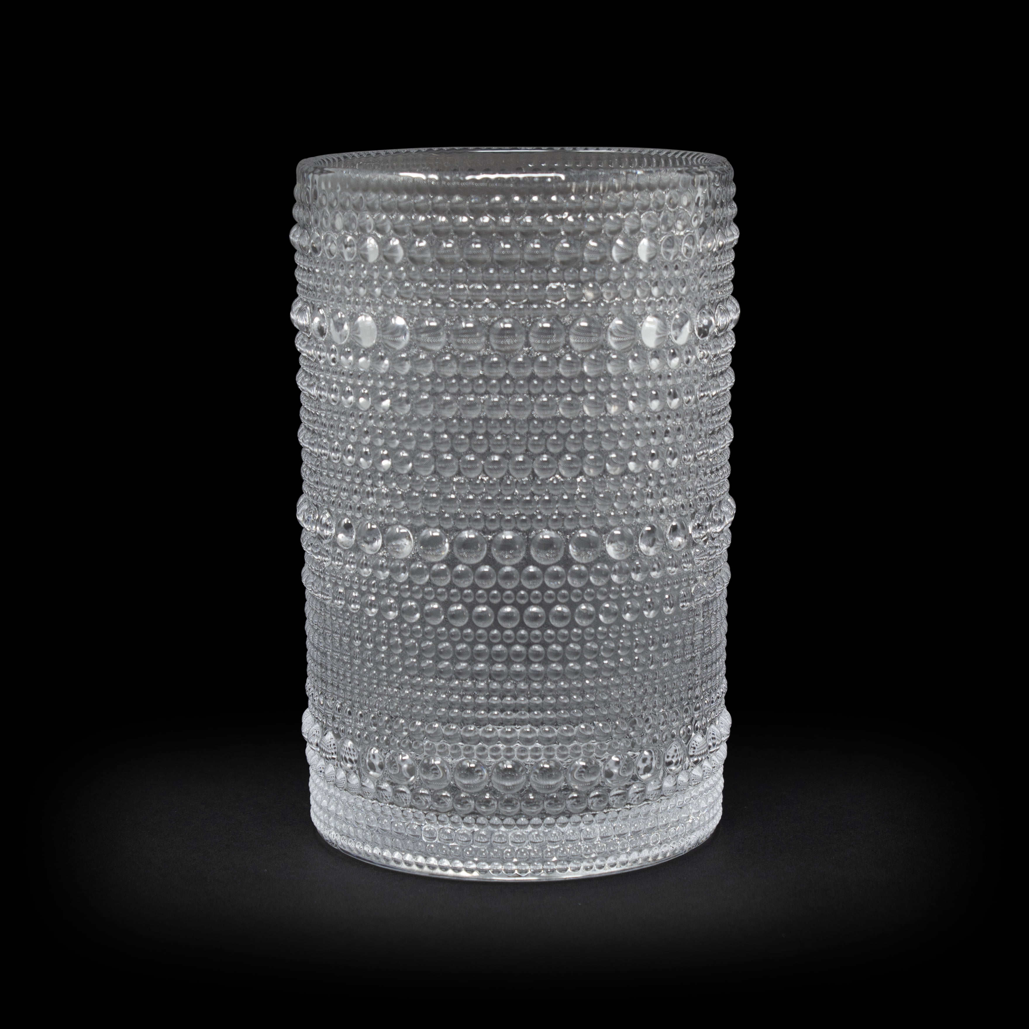 Sabatier 4 pack Soda Lime Hobnail HiBall Glass 400ml Clear