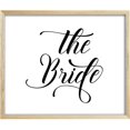 thumbnail image 1 of The Bride Enseigne Fête Imprimé Mariage Déco Signalisation (Cadre Non Inclus), 1 of 1