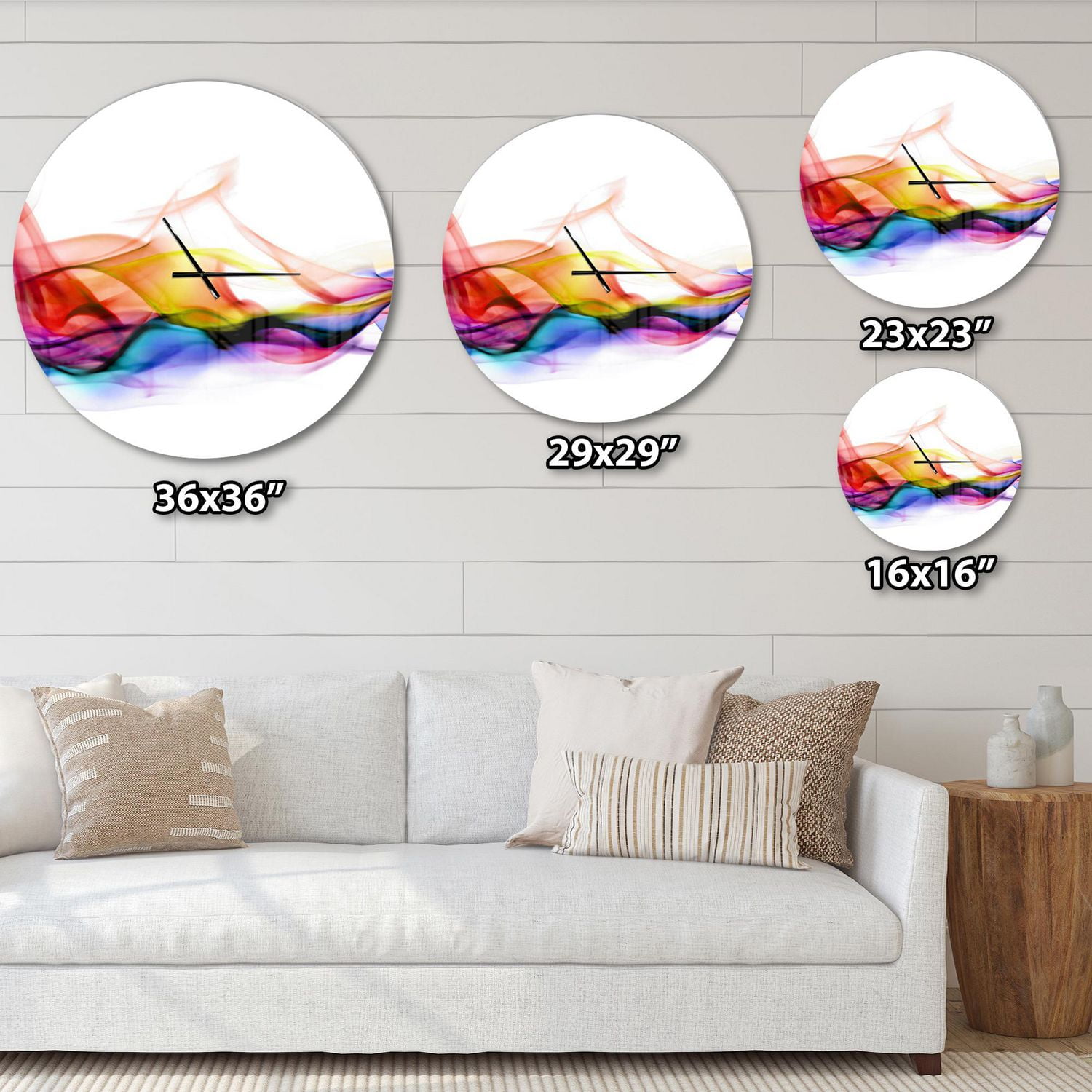 Designart Fumée abstraite horloge murale