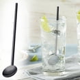 thumbnail image 2 of Kitchen Tableware Stainless Steel Stirring Spoon Straws 2-In-1 Coffee Cereal Smoothies Milkshakes Soups Spoon Straws Stainless Steel Drinking Spoon Straws Reusable Metal Cocktail,Black Kitchen Tablewa, 2 of 2