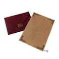 thumbnail image 2 of Deeceymbur Vintage Burgundy Linen Wax Kraft Lined Stationery Paper Set with Envelopes for Letters Invitations Greeting Cards Elegant Design Scrollwork Borders, 2 of 6