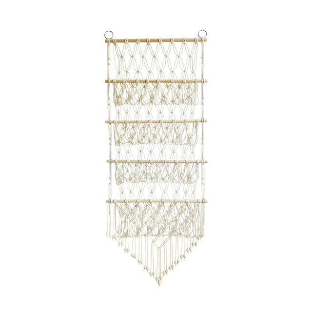 Rongfmy Hanging Organizer Toy Storage Stuffed Animal Net Hammock for Kids Room Beige